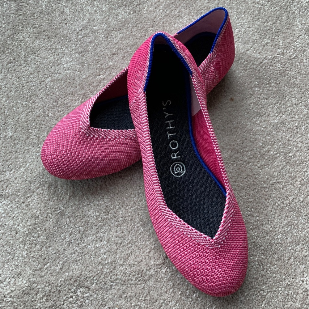 Rothy's 'The Flat' - Pink - 7.5 - Rounded Toe